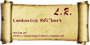 Lenkovics Róbert névjegykártya